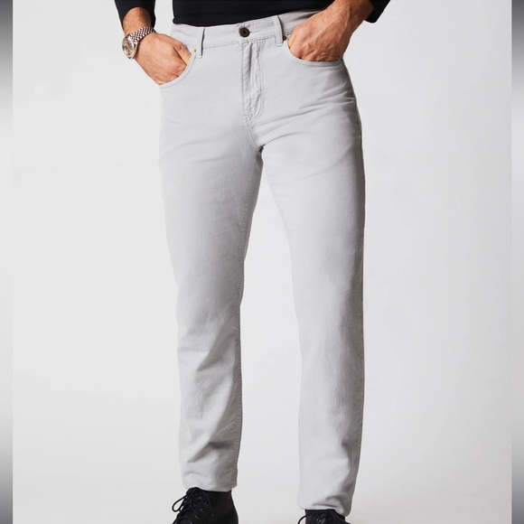 Billy Reid Cotton Linen 5 Pocket Pant in Quarry - Picture 6 of 14